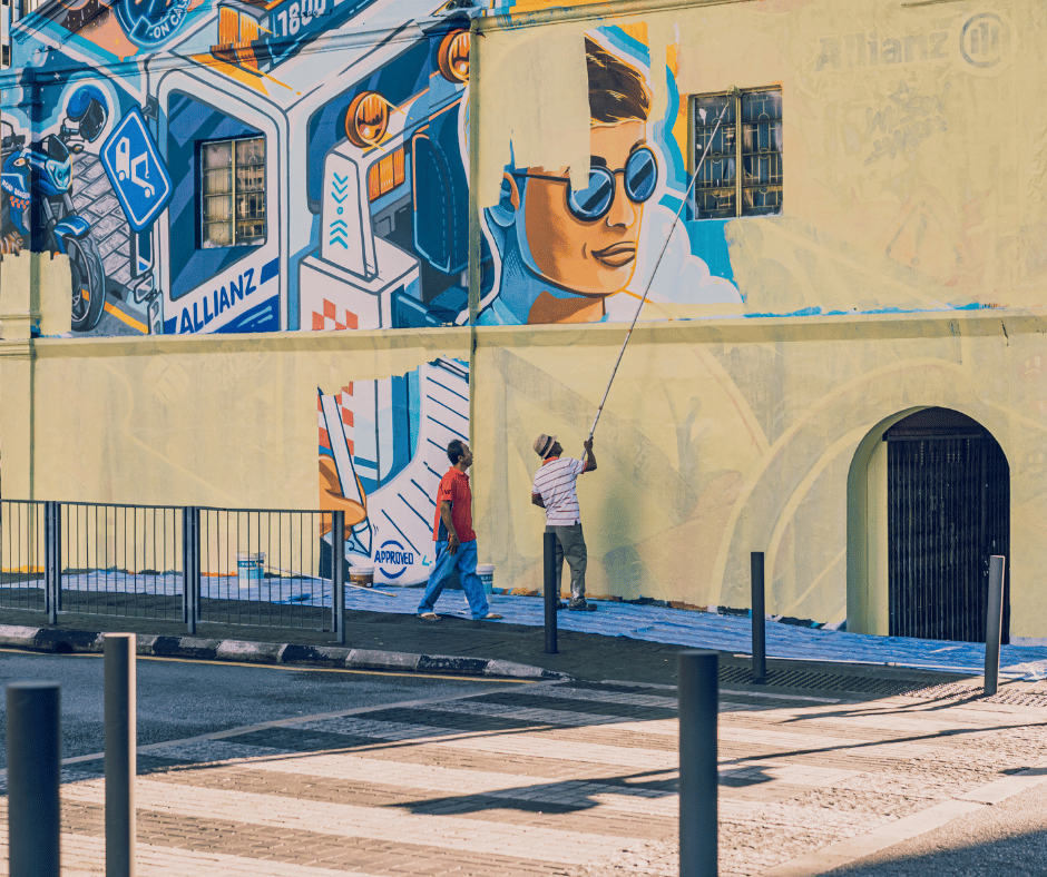 Colorful street scene